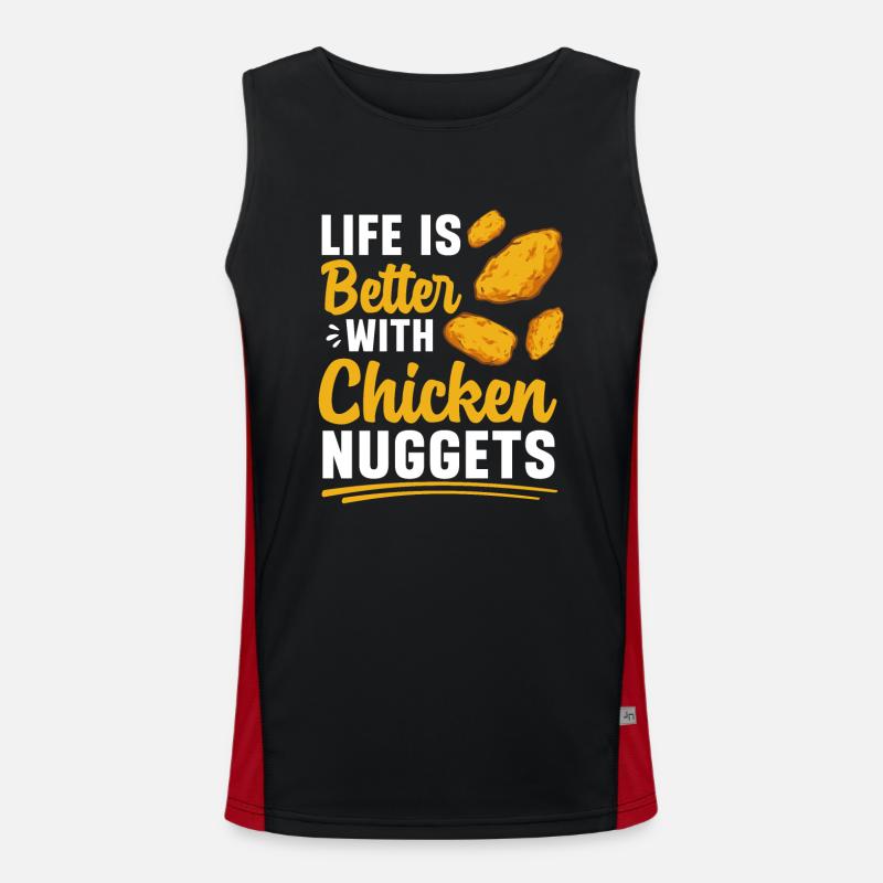 Nuggets de poulet Nuggets de poulet Débardeur respirant contrasté Homme 