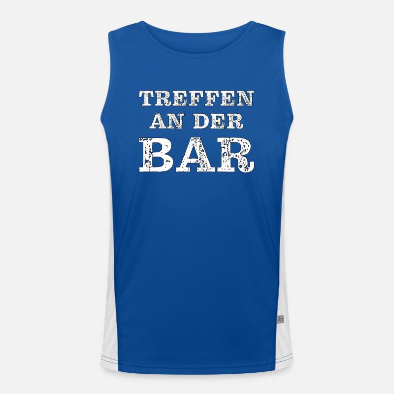 TREFFEN AN DER BAR Funktionelles Kontrast-Tank Top für Männer 