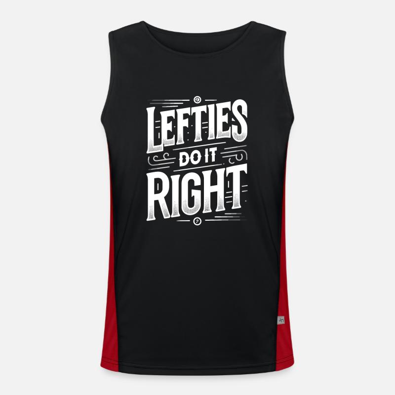 Linkshänder Lefty Left-hander Leftie Buddy Funktionelles Kontrast-Tank Top für Männer 