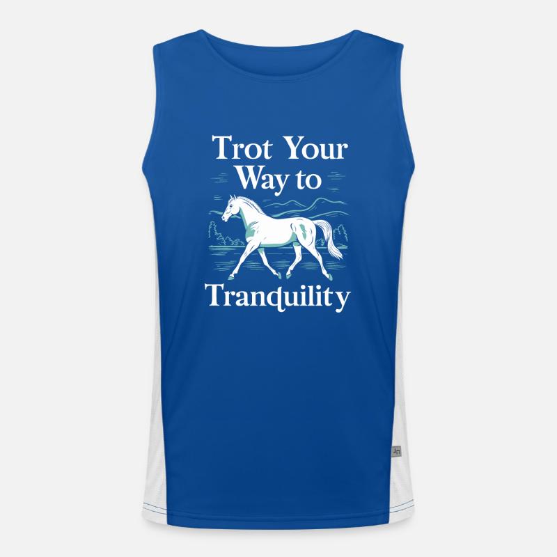 Heilung Durch Pferdetherapie Und Therapeutisches Funktionelles Kontrast-Tank Top für Männer 