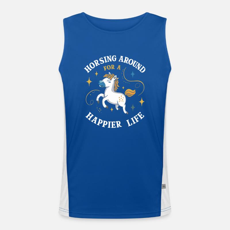 Heilung Durch Pferdetherapie Und Therapeutisches Funktionelles Kontrast-Tank Top für Männer 