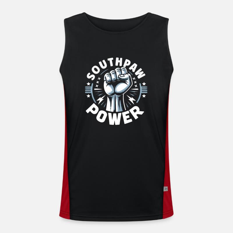 Linkshänder Lefty Left-hander Leftie Buddy Funktionelles Kontrast-Tank Top für Männer 