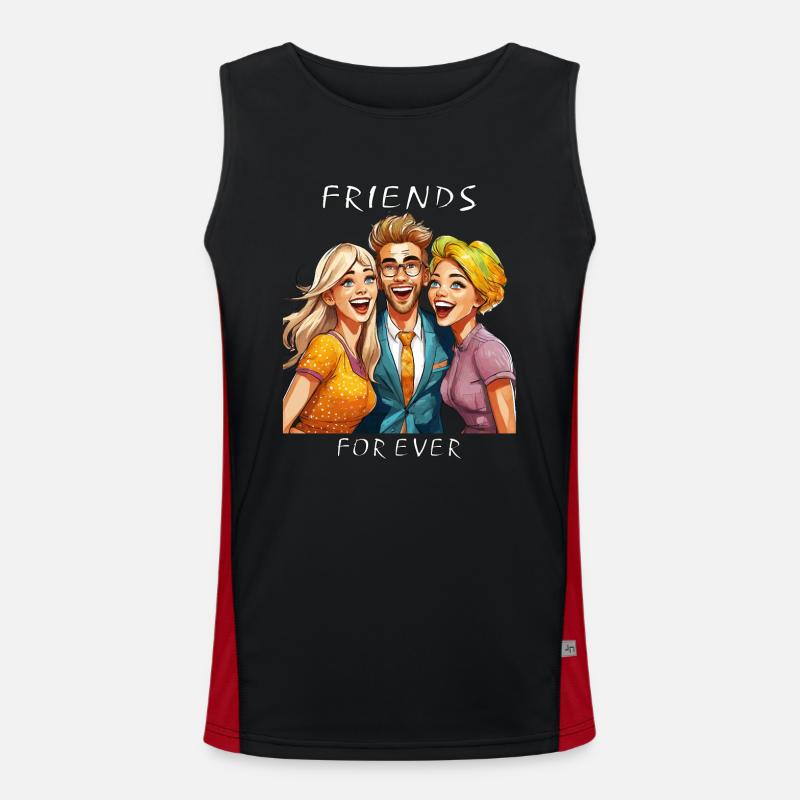 FREUNDE FRIENDS FOR EVER Men's Functional Contrast Tank Top 