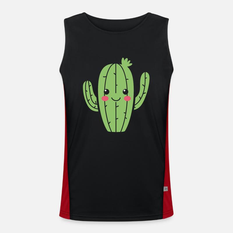 Kaktus Funktionelles Kontrast-Tank Top für Männer 