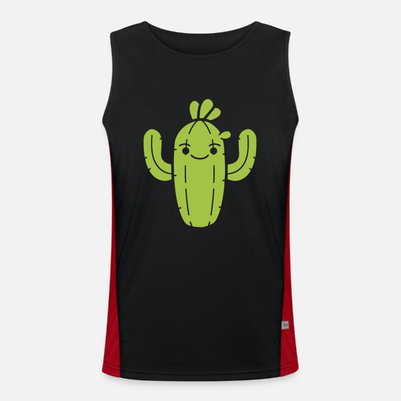 Kaktus Funktionelles Kontrast-Tank Top für Männer 