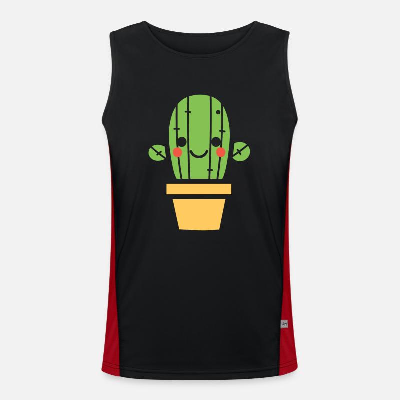 Kaktus Funktionelles Kontrast-Tank Top für Männer 