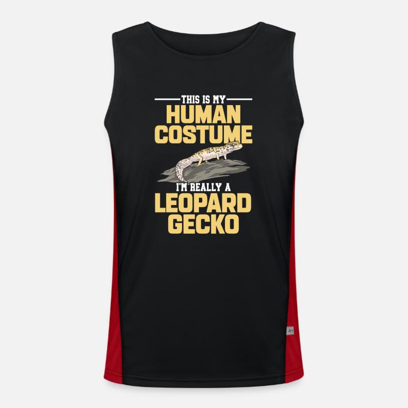 Leopardgecko Reptil Haustier Gecko Funktionelles Kontrast-Tank Top für Männer 