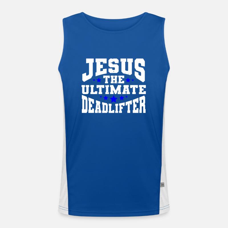 Jesus Ultimate Deadlifter Workout Christian Gym Funktionelles Kontrast-Tank Top für Männer 