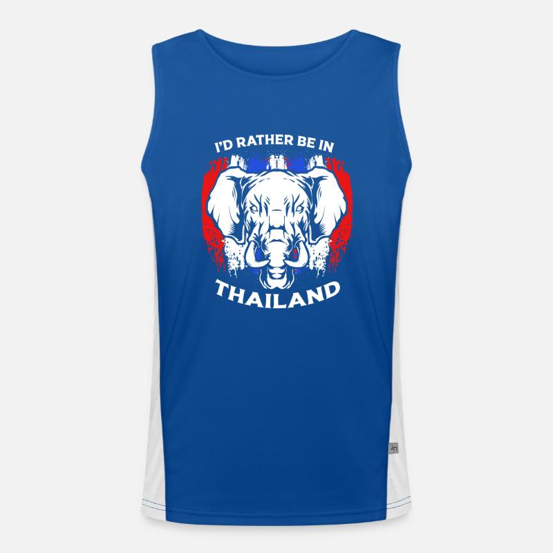 Thailand Thai Language Men's Functional Contrast Tank Top 