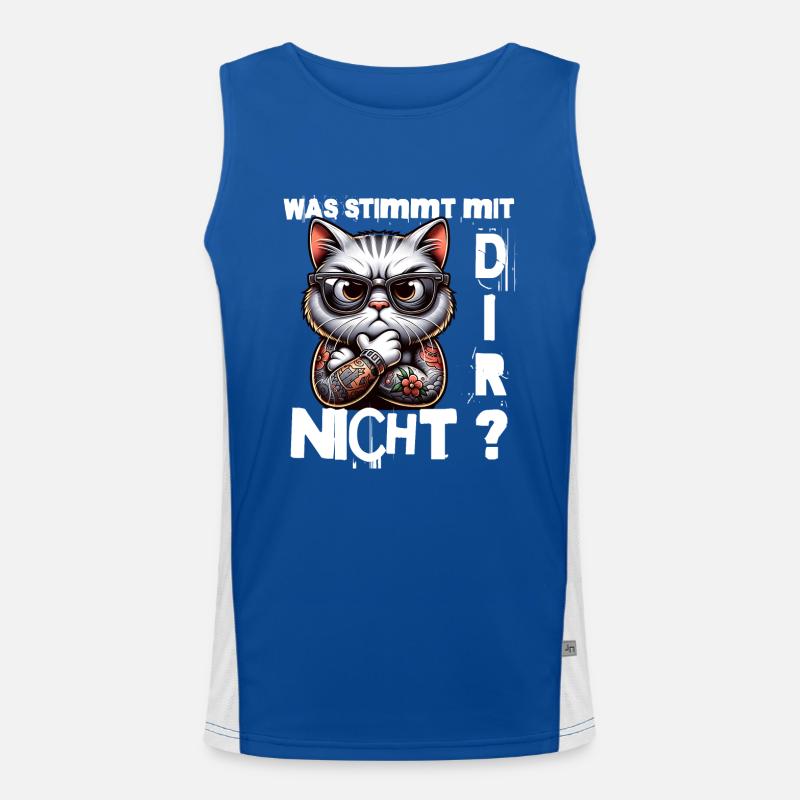 Ich hasse Menschen - Was stimmt denn mit dir nicht Funktionelles Kontrast-Tank Top für Männer 
