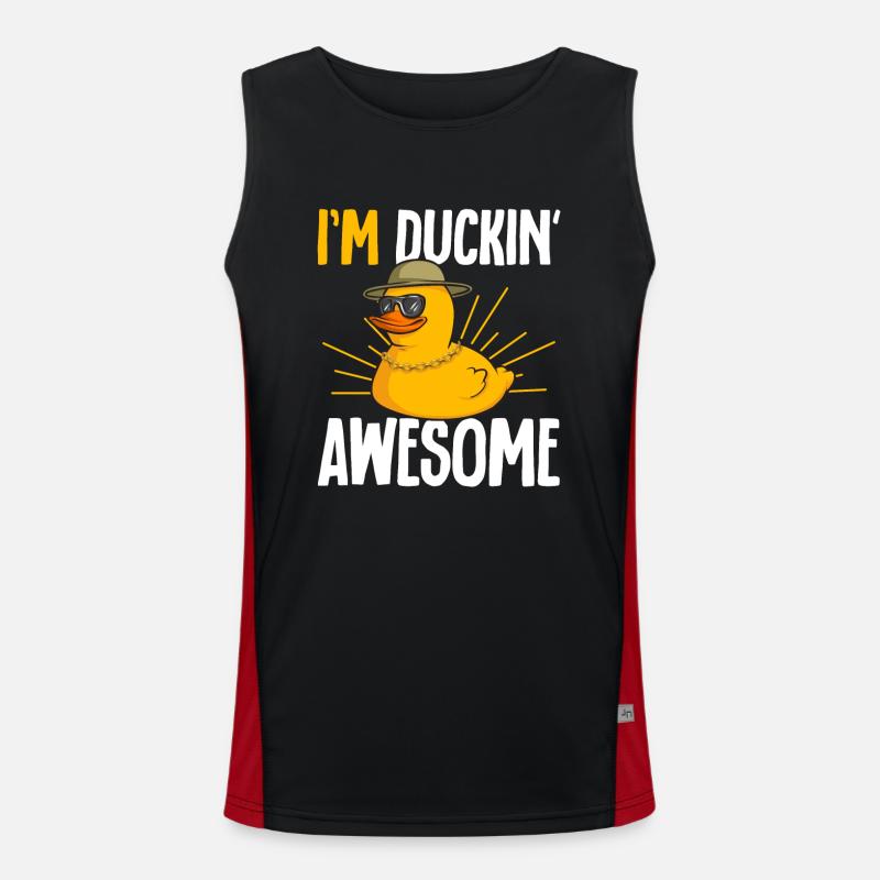 Quietscheentchen Quietscheente Gummiente Funktionelles Kontrast-Tank Top für Männer 