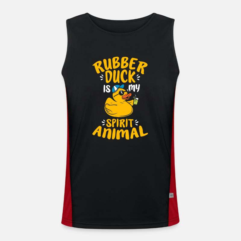 Rubber Duck Rubber Duck - Men's Functional Contrast Tank Top  - black/red