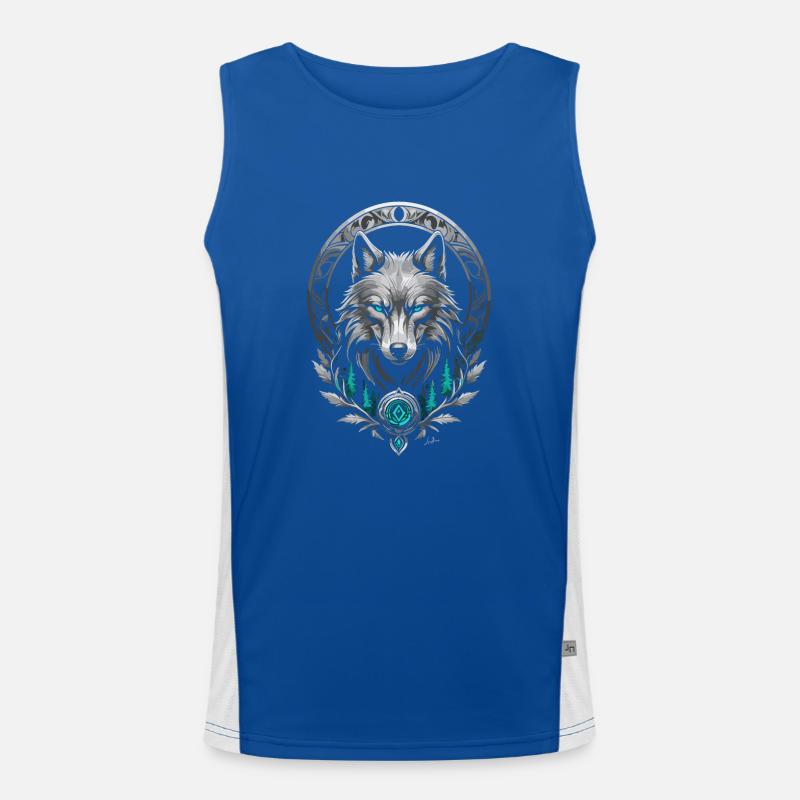Medieval Arctic Wolf Men's Functional Contrast Tank Top 