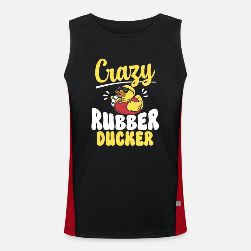 Quietscheentchen Quietscheente Gummiente Funktionelles Kontrast-Tank Top für Männer 