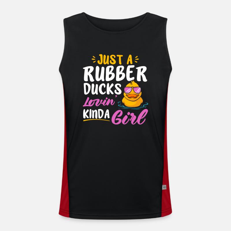 Quietscheentchen Quietscheente Gummiente Funktionelles Kontrast-Tank Top für Männer 