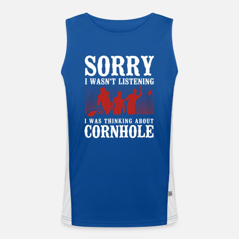 Joueur de sac de haricots de l’équipe Cornhole Débardeur respirant contrasté Homme 
