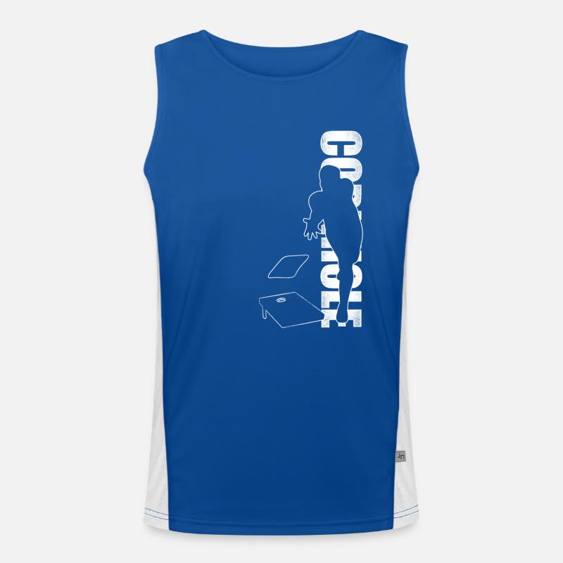 Cornhole Team Bean Bag Player Funktionelles Kontrast-Tank Top für Männer 