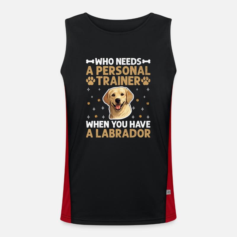 Wer braucht einen Personal Trainer, wenn Sie ein Labra haben? Funktionelles Kontrast-Tank Top für Männer 