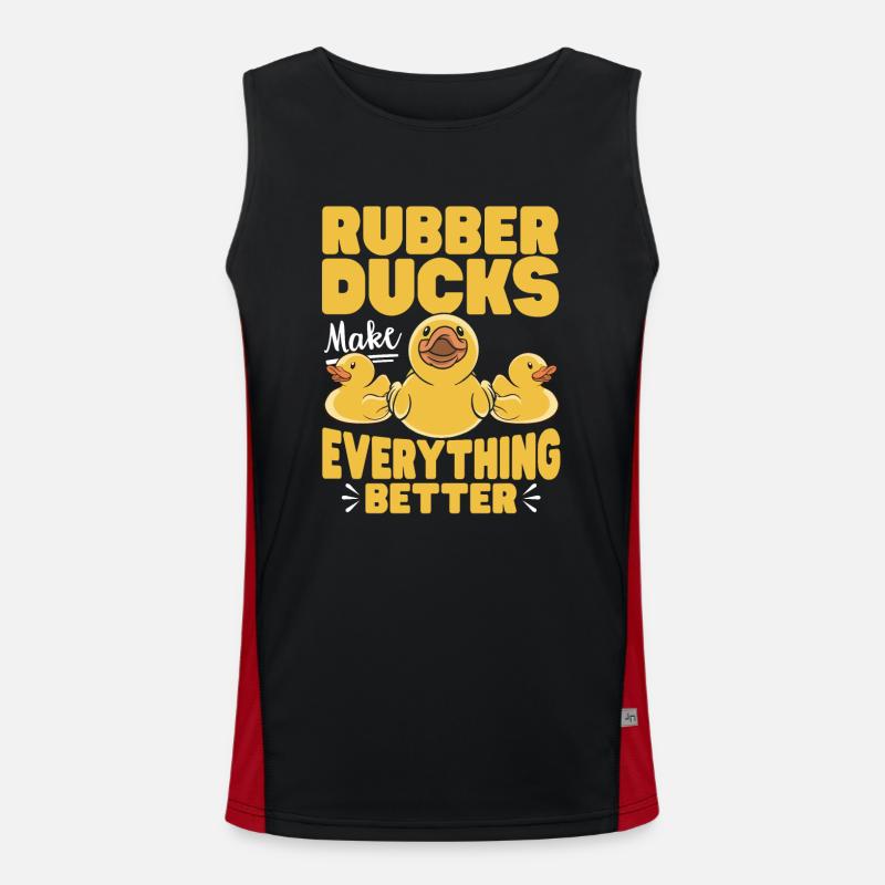 Quietscheentchen Quietscheente Gummiente Funktionelles Kontrast-Tank Top für Männer 