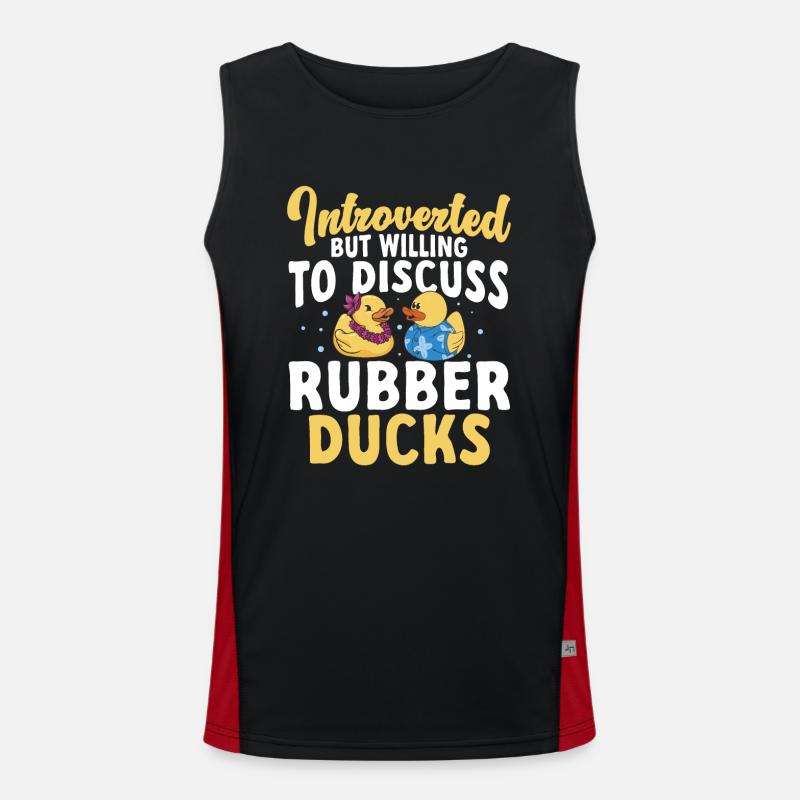 Quietscheentchen Quietscheente Gummiente Funktionelles Kontrast-Tank Top für Männer 