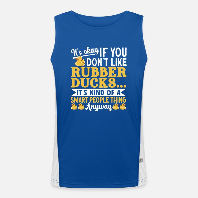 Quietscheentchen Quietscheente Gummiente Funktionelles Kontrast-Tank Top für Männer 