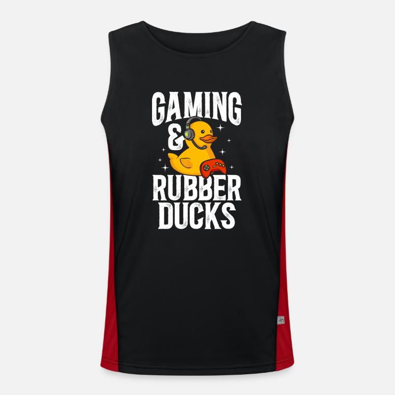 Quietscheentchen Quietscheente Gummiente Funktionelles Kontrast-Tank Top für Männer 