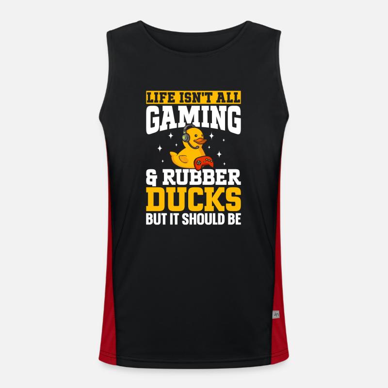Quietscheentchen Quietscheente Gummiente Funktionelles Kontrast-Tank Top für Männer 