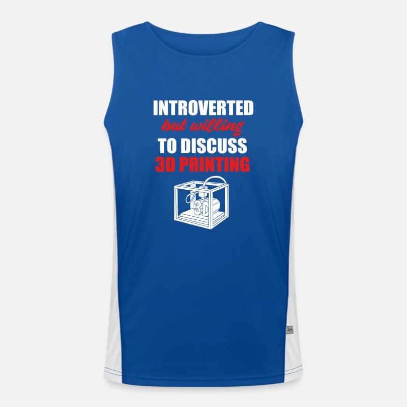 3D Druck Funktionelles Kontrast-Tank Top für Männer 