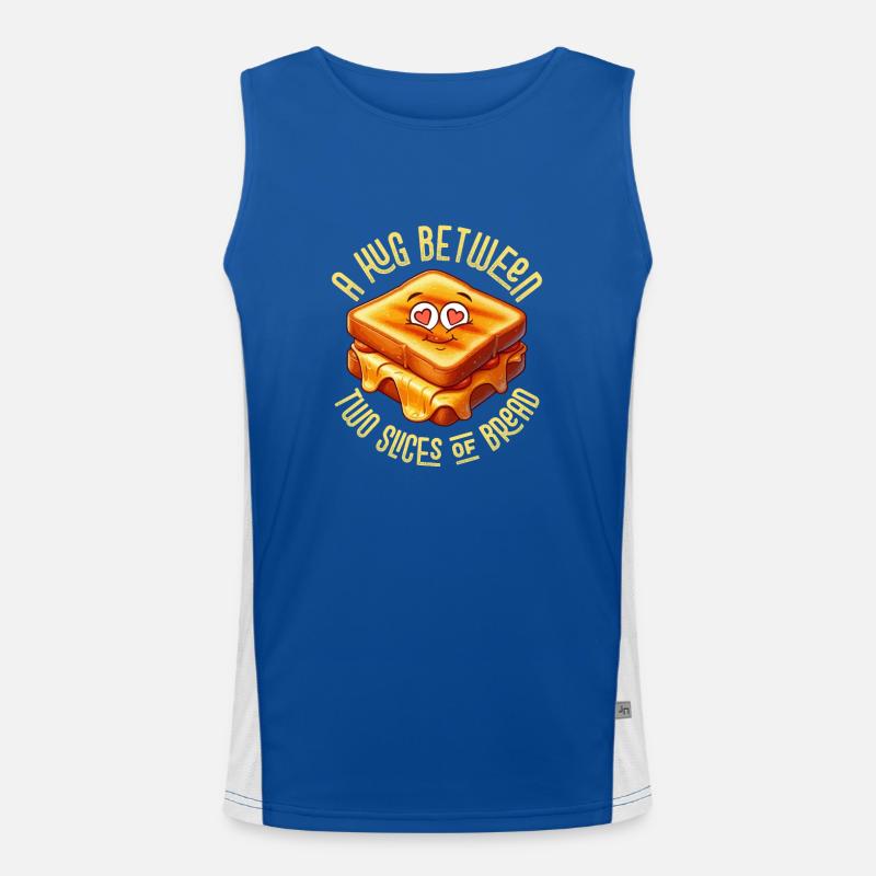 A Hug Between Two Slices Of Bread Grilled Cheese S Funktionelles Kontrast-Tank Top für Männer 