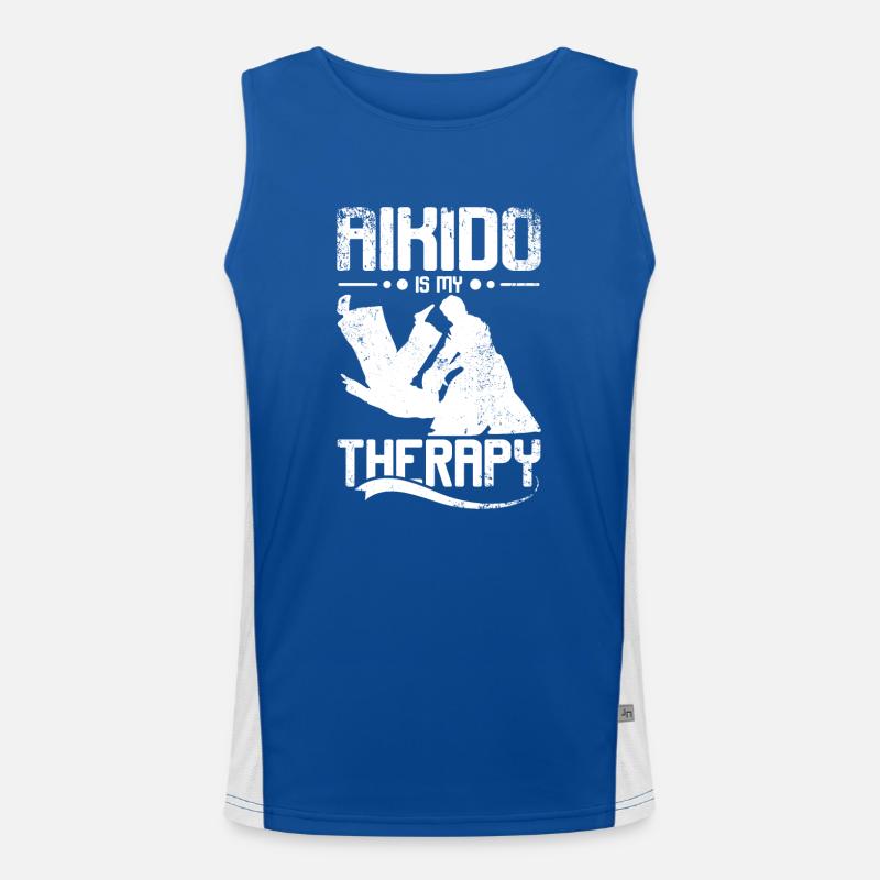 Aikido is my therapy Funktionelles Kontrast-Tank Top für Männer 