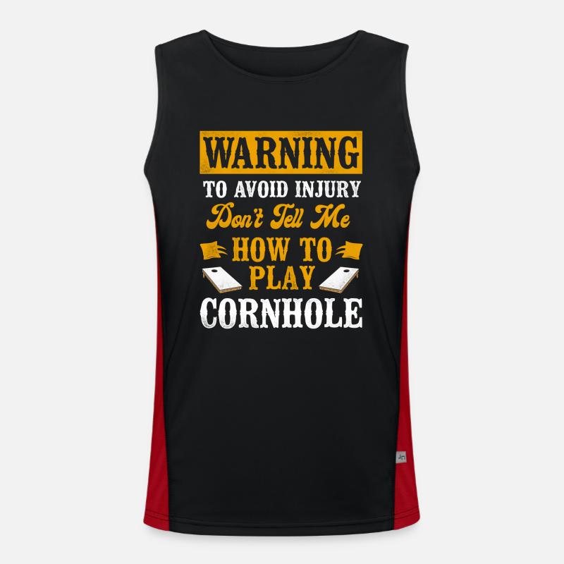 Cornhole Team Bean Bag Player Funktionelles Kontrast-Tank Top für Männer 