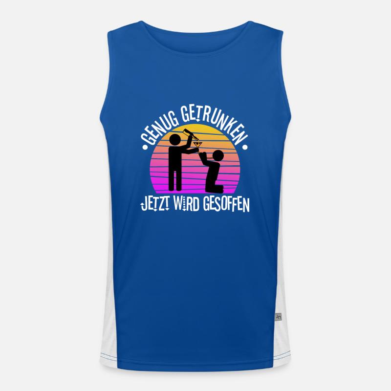 Genug getrunken jetzt wird gesoffen Funktionelles Kontrast-Tank Top für Männer 