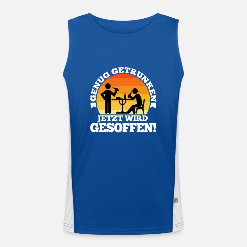 Genug getrunken jetzt wird gesoffen Funktionelles Kontrast-Tank Top für Männer 