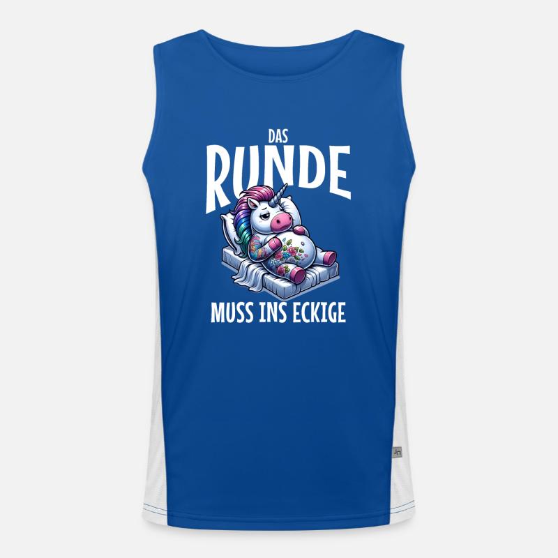 Bin Müde somit muss das runde ins Eckige Schlafen Funktionelles Kontrast-Tank Top für Männer 