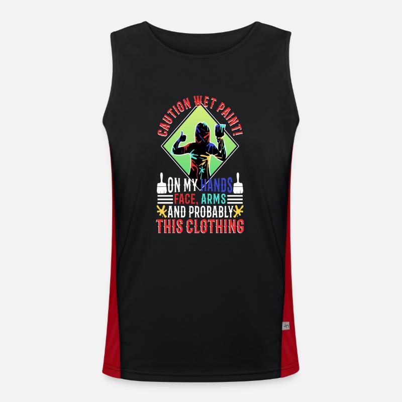 Wet paint Funktionelles Kontrast-Tank Top für Männer 