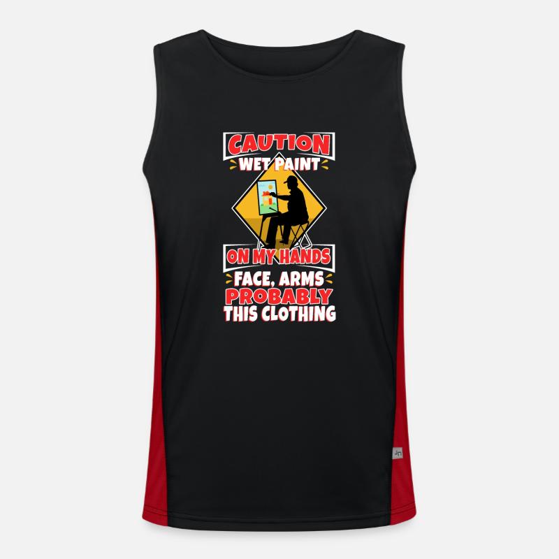 Wet paint Funktionelles Kontrast-Tank Top für Männer 