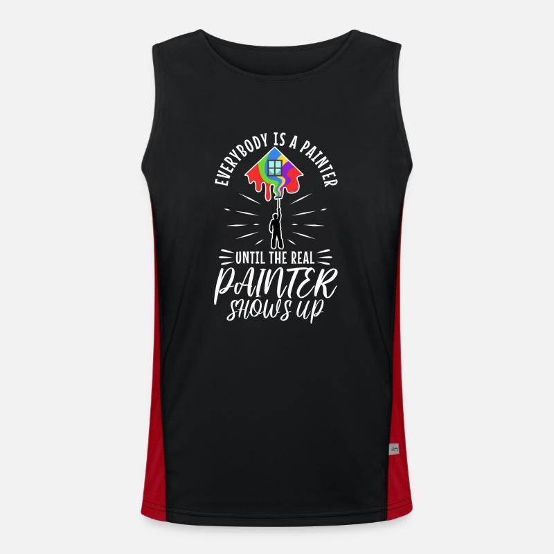Everybody is a painter until the real painter Funktionelles Kontrast-Tank Top für Männer 