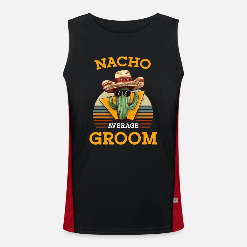 Nacho Average Groom Wedding Fun Cinco De Mayo Funktionelles Kontrast-Tank Top für Männer 