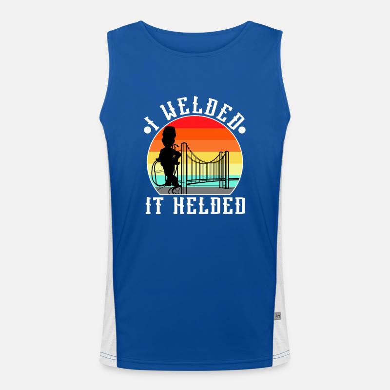 I welded it helded Funktionelles Kontrast-Tank Top für Männer 