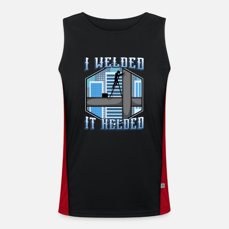 I welded it helded Funktionelles Kontrast-Tank Top für Männer 