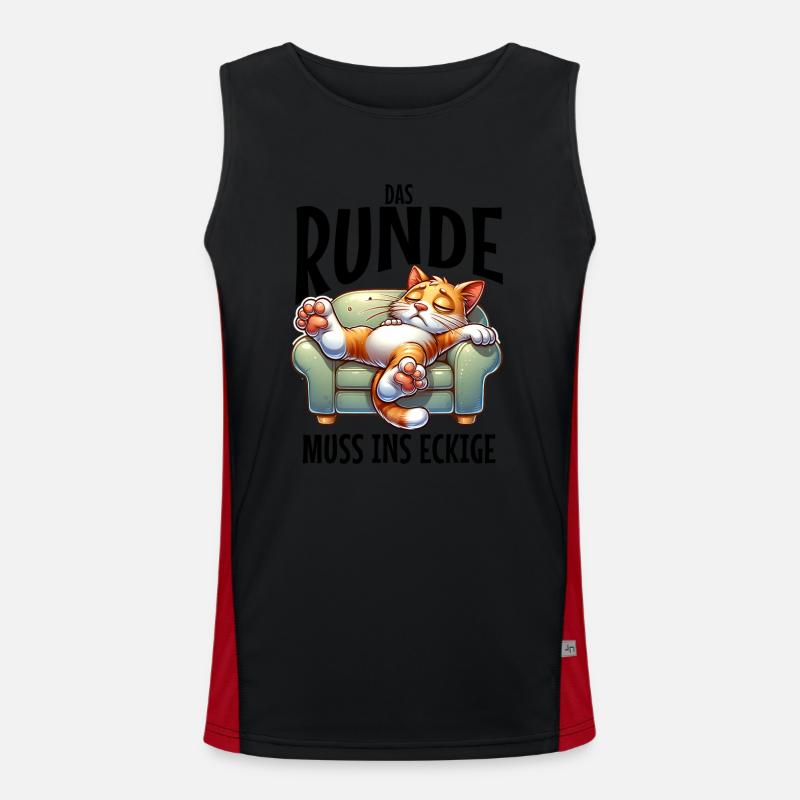 Bin Müde somit muss das runde ins Eckige Schlafen Funktionelles Kontrast-Tank Top für Männer 