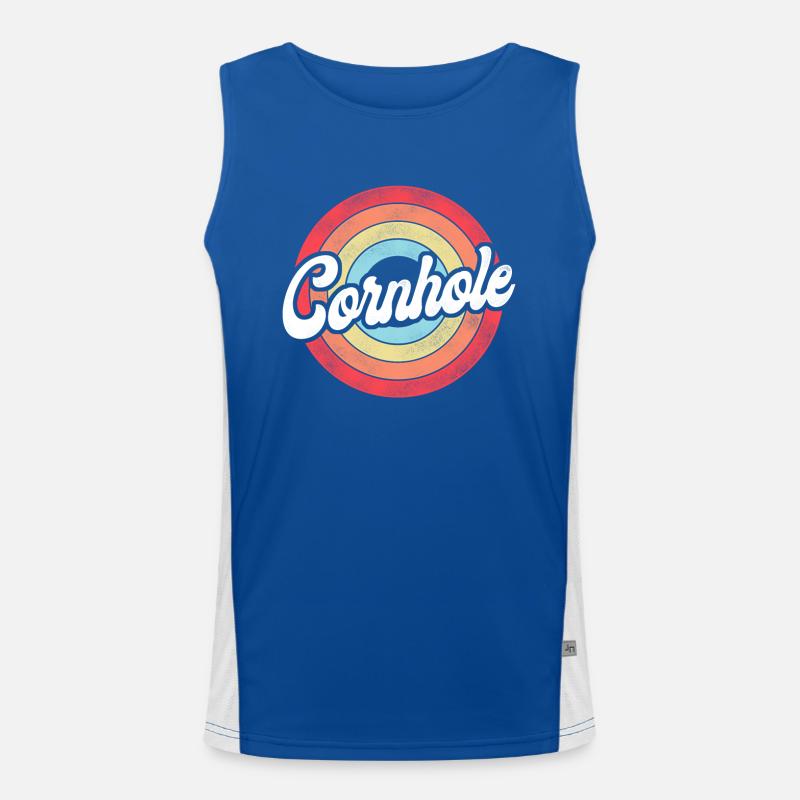 Cornhole Team Bean Bag Player Funktionelles Kontrast-Tank Top für Männer 