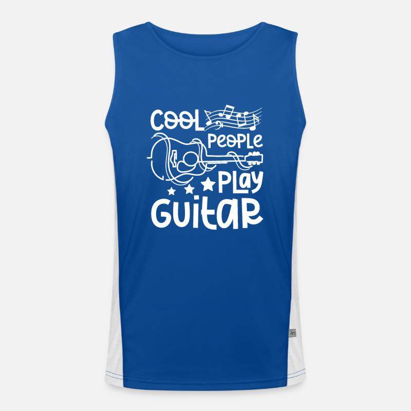 Cool people play guitar Men's Functional Contrast Tank Top 