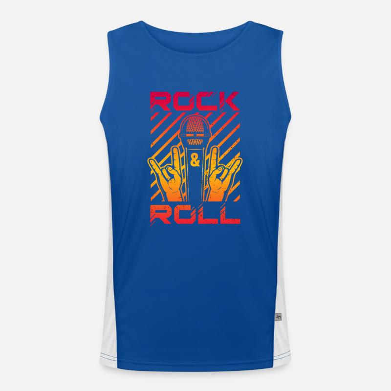 Rock & Roll Funktionelles Kontrast-Tank Top für Männer 