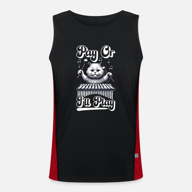 Vibraphon, vibraphonist - Men's Functional Contrast Tank Top - black/red
