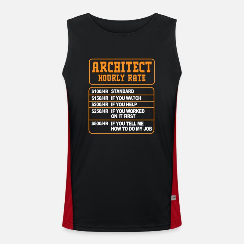 Architektur Funktionelles Kontrast-Tank Top für Männer 