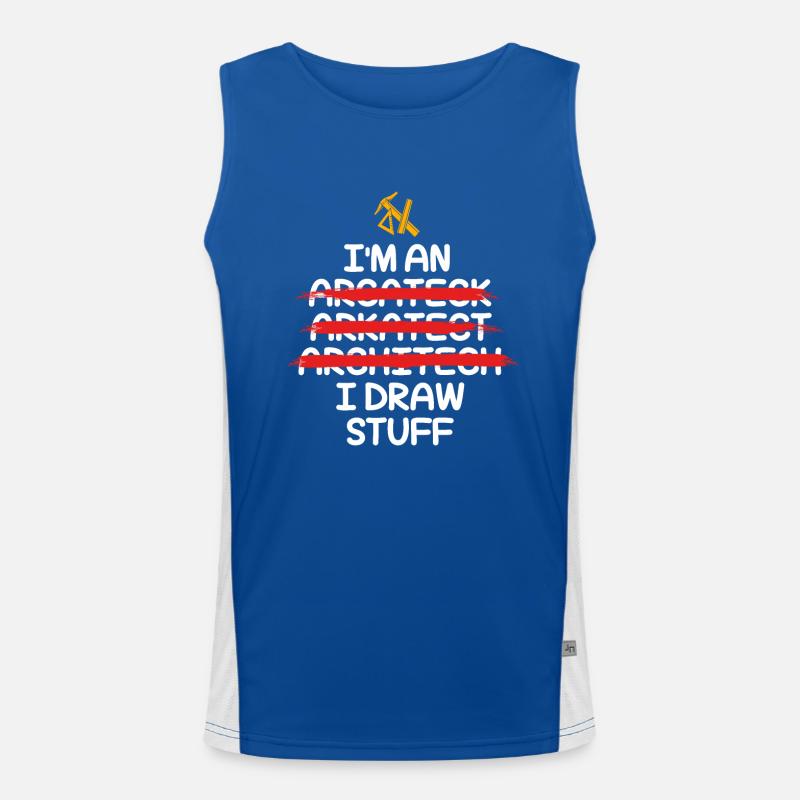 Architekt Funktionelles Kontrast-Tank Top für Männer 