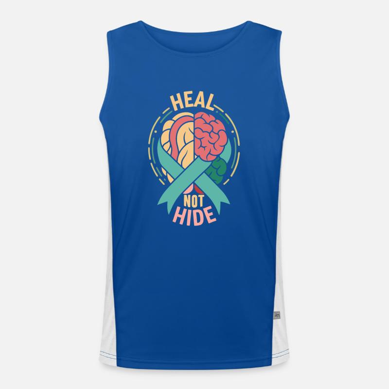 Depression Hilfe - Mental Breakdown Funktionelles Kontrast-Tank Top für Männer 