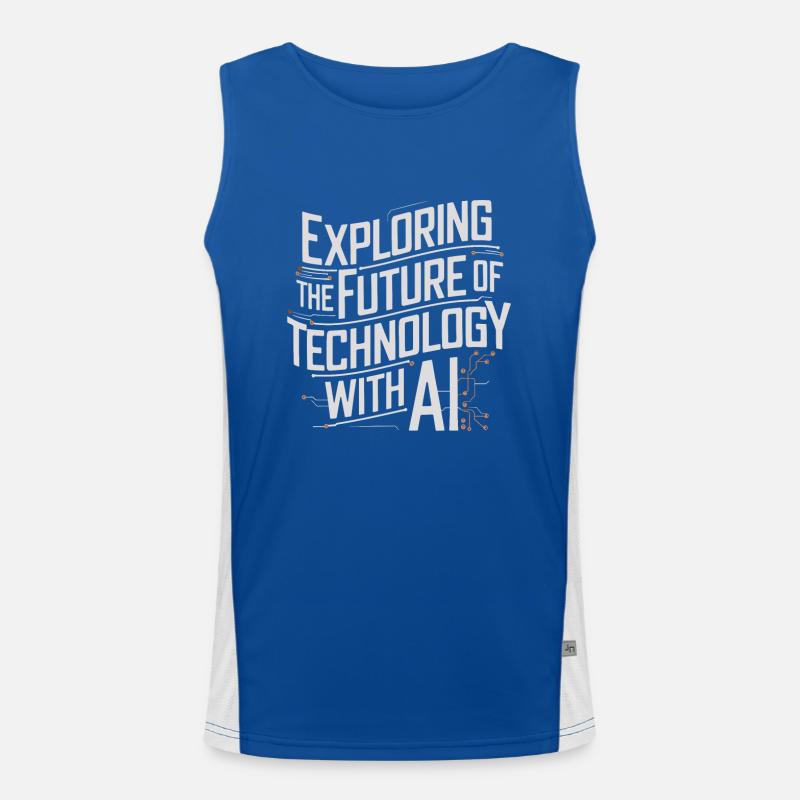 fascinating world of robotics and artificial Men's Functional Contrast Tank Top 