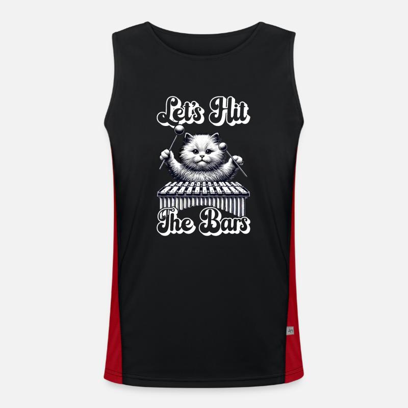 Vibraphon, vibraphonist - Men's Functional Contrast Tank Top - black/red